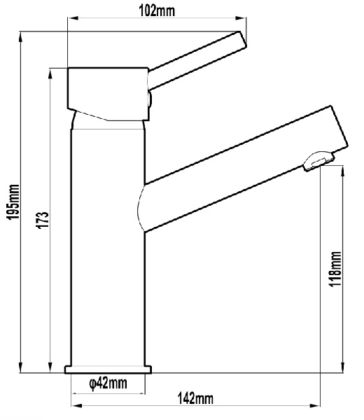 PIN LEVER BASIN MIXER CP