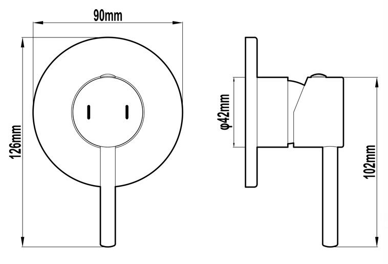 PIN LEVER WALL MIXER CP